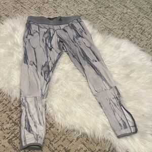 Stella McCartney x Adidas Gray Marble Pattern Leggings, Small